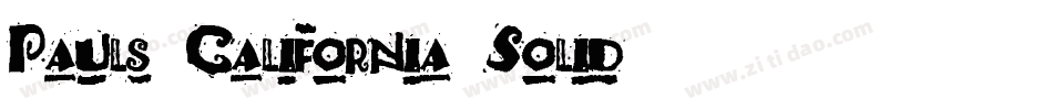 Pauls California Solid字体转换